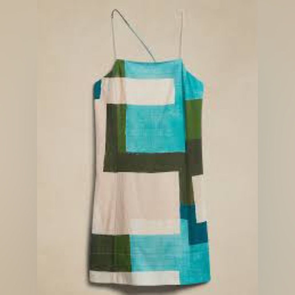 Banana Republic Colorblock Shift Dress - Multicolor, Size Small